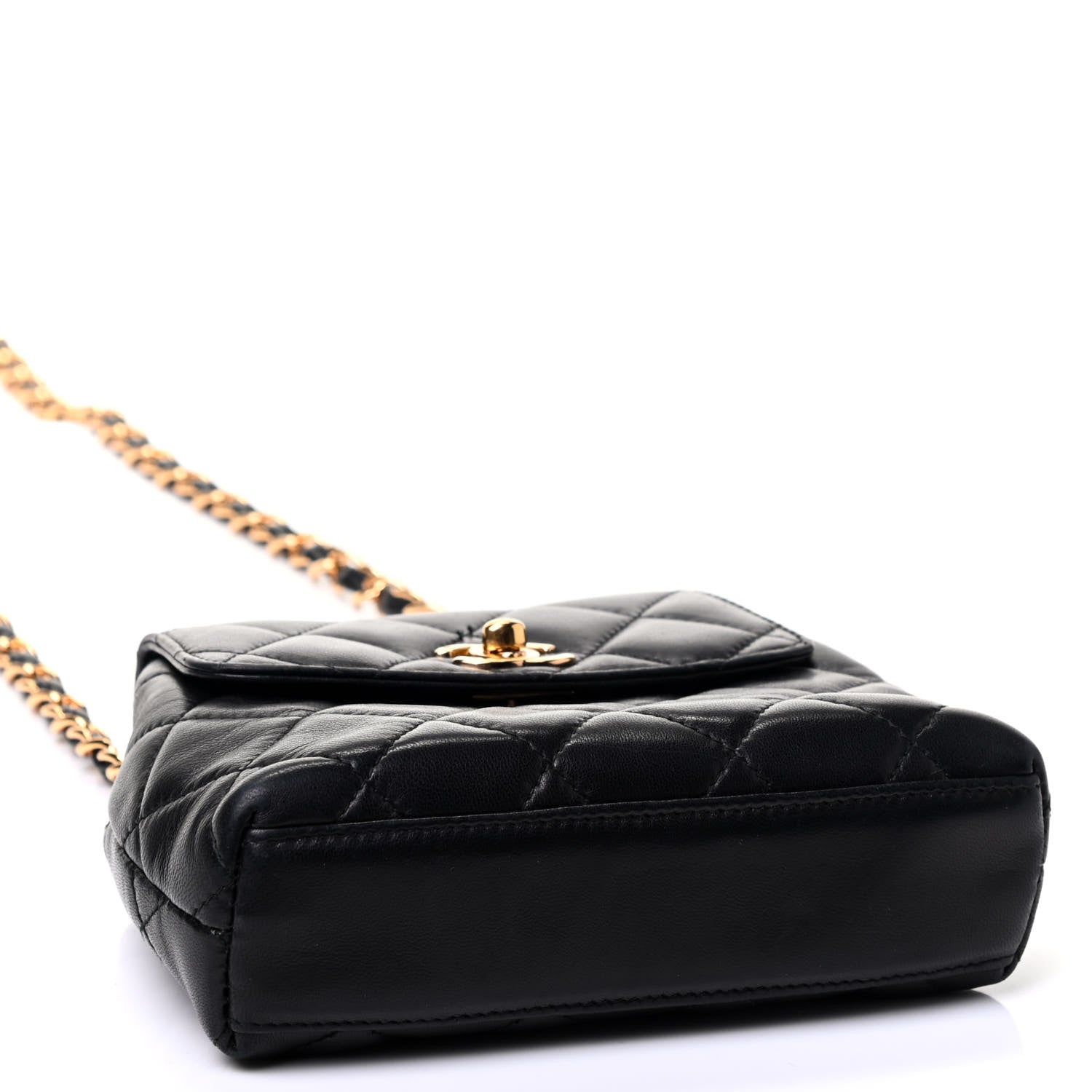 Chanel Lambskin Quilted Flap Waist Belt Bag Black 3 of 4