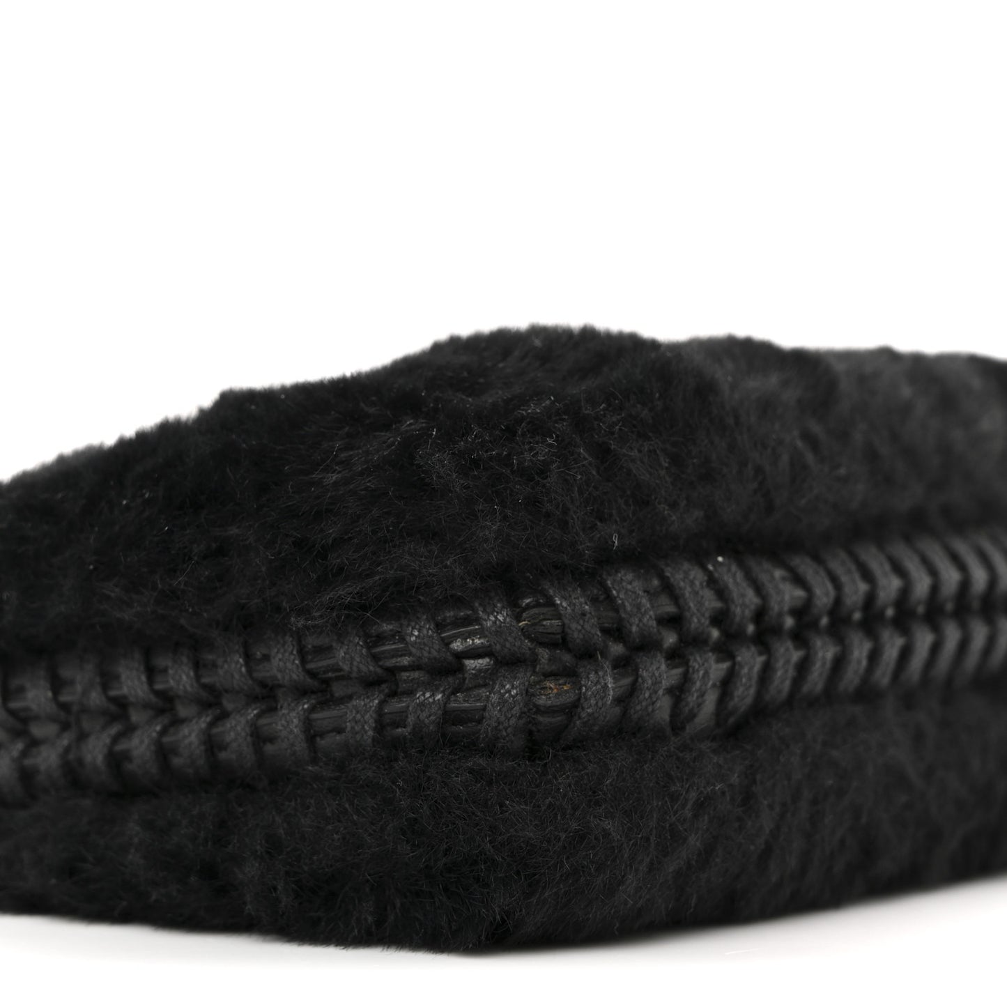 Eco Fur Tiny Shoulder Bag Black