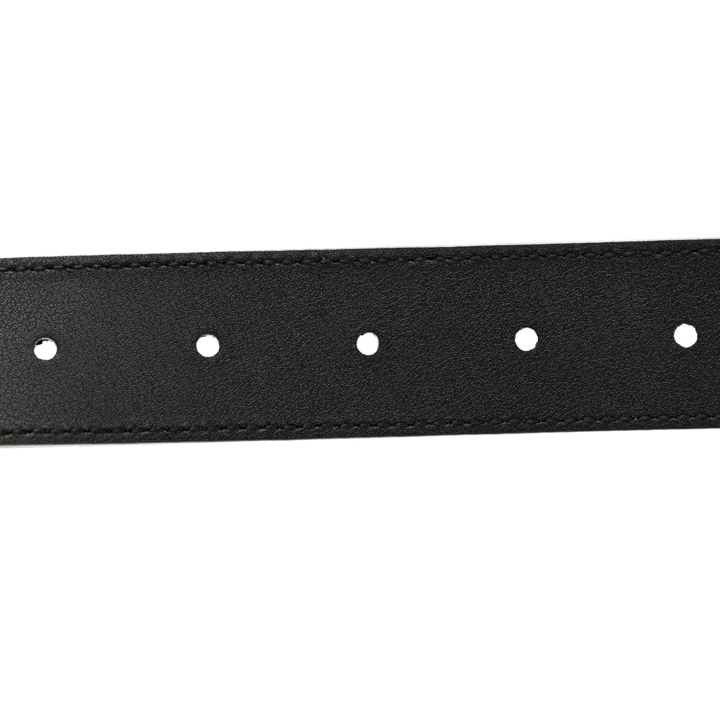 Azalea Calfskin Enamel Monochrome Double G 30mm Belt 70 28 Black