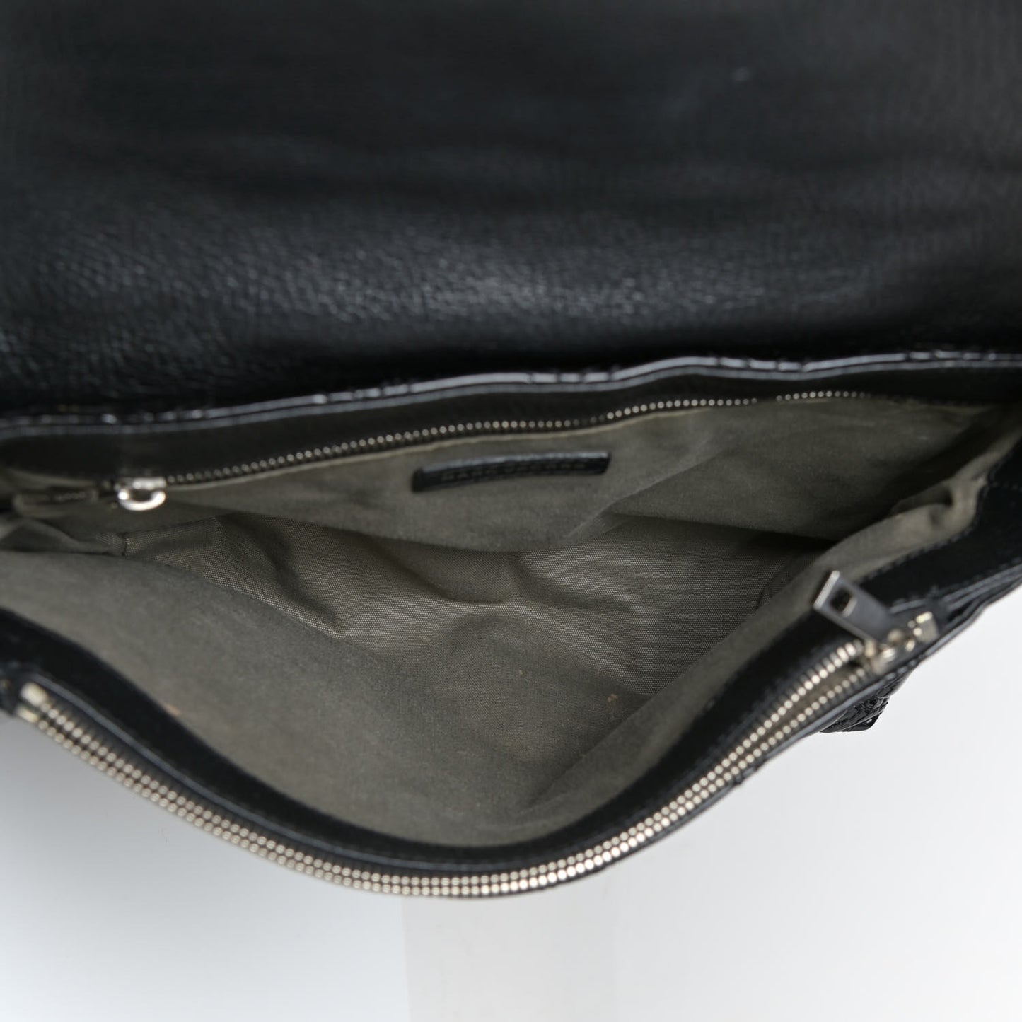 Patent Quilted Single Flap Black