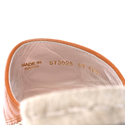 Gucci Nappa Matelasse GG Marmont Espadrille Slide Sandals 38 Cognac 8 of 10