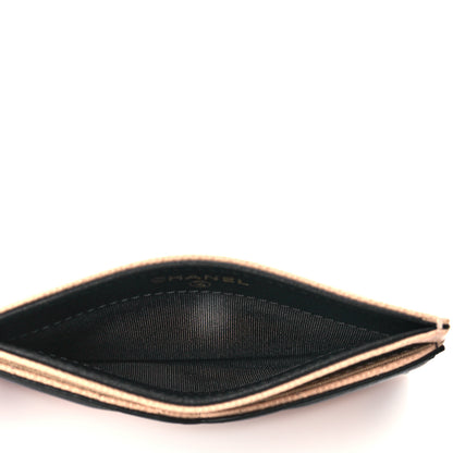 Chanel Caviar Quilted Filigree Card Holder Beige Black 5 of 10