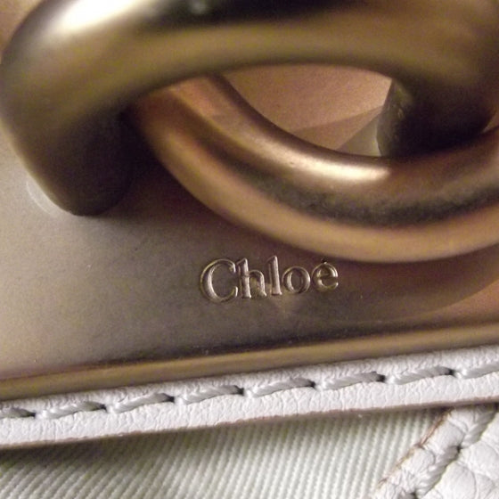 Leather Paddington Tote Ivory