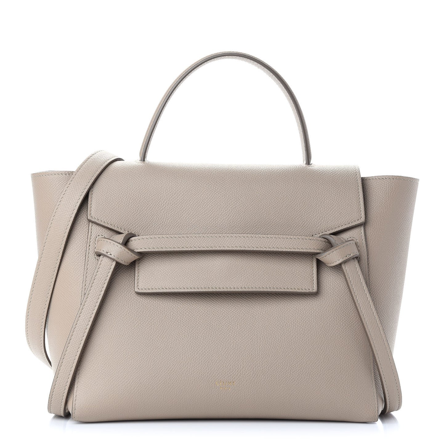 Grained Calfskin Micro Belt Bag Light Taupe