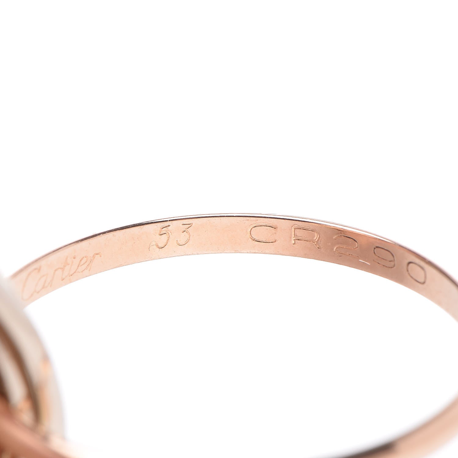 Cartier 18K Pink White Yellow Gold 7 Band Trinity Ring 53 6.25 6 of 9