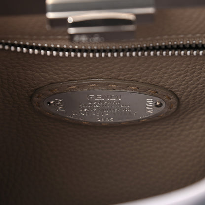 Fendi Cuoio Romano Selleria Vitello Dolce Lace Up Medium Peekaboo Iconic Satchel Nube Corda Tortora 7 of 9