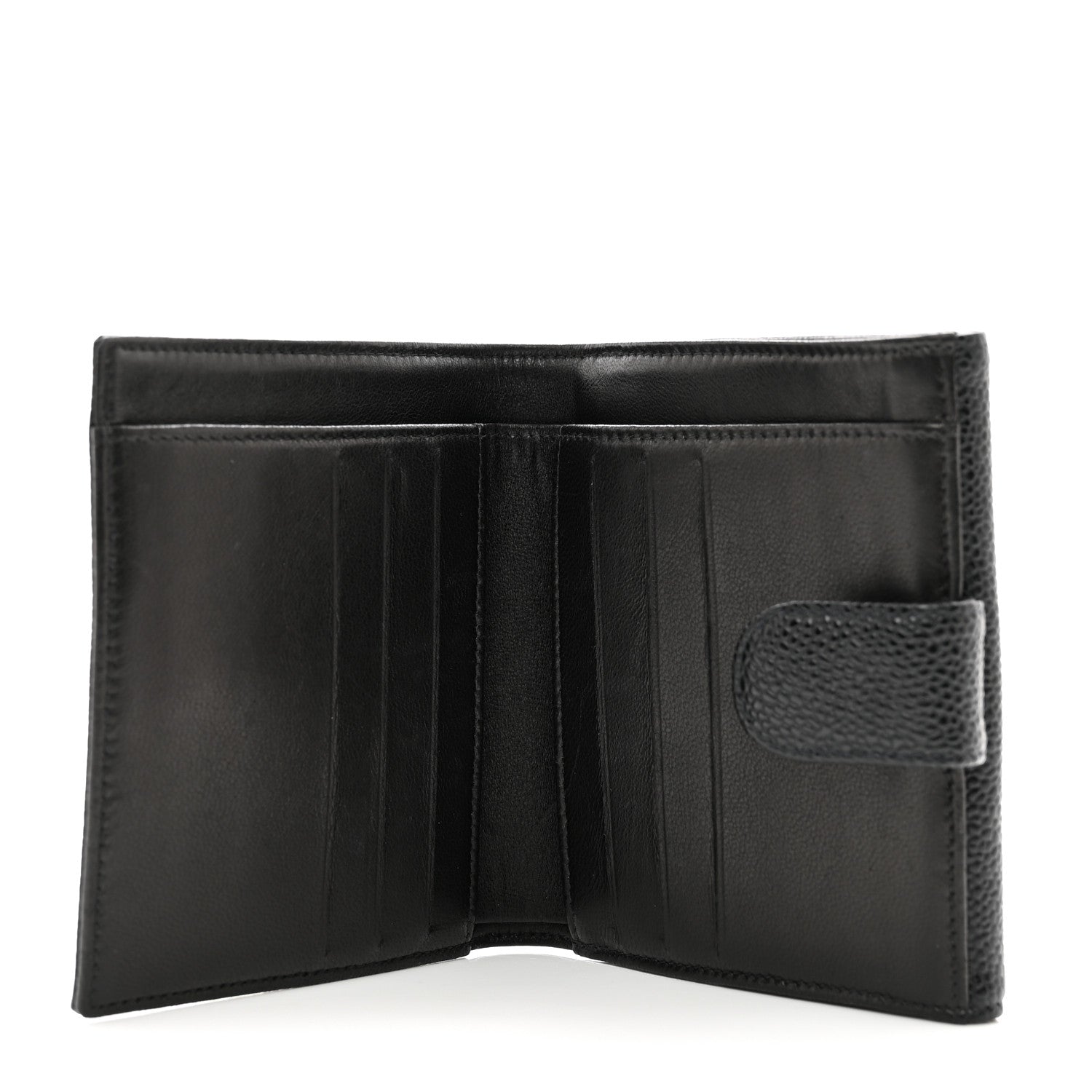 Chanel Caviar Timeless CC Compact French Wallet Black 5 of 9