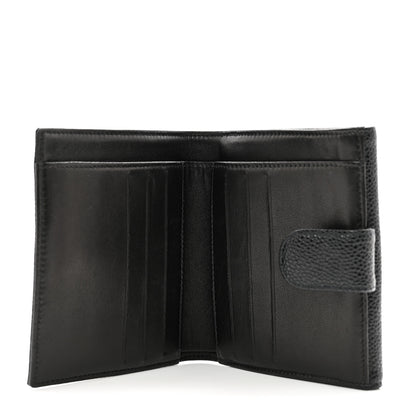 Chanel Caviar Timeless CC Compact French Wallet Black 5 of 9