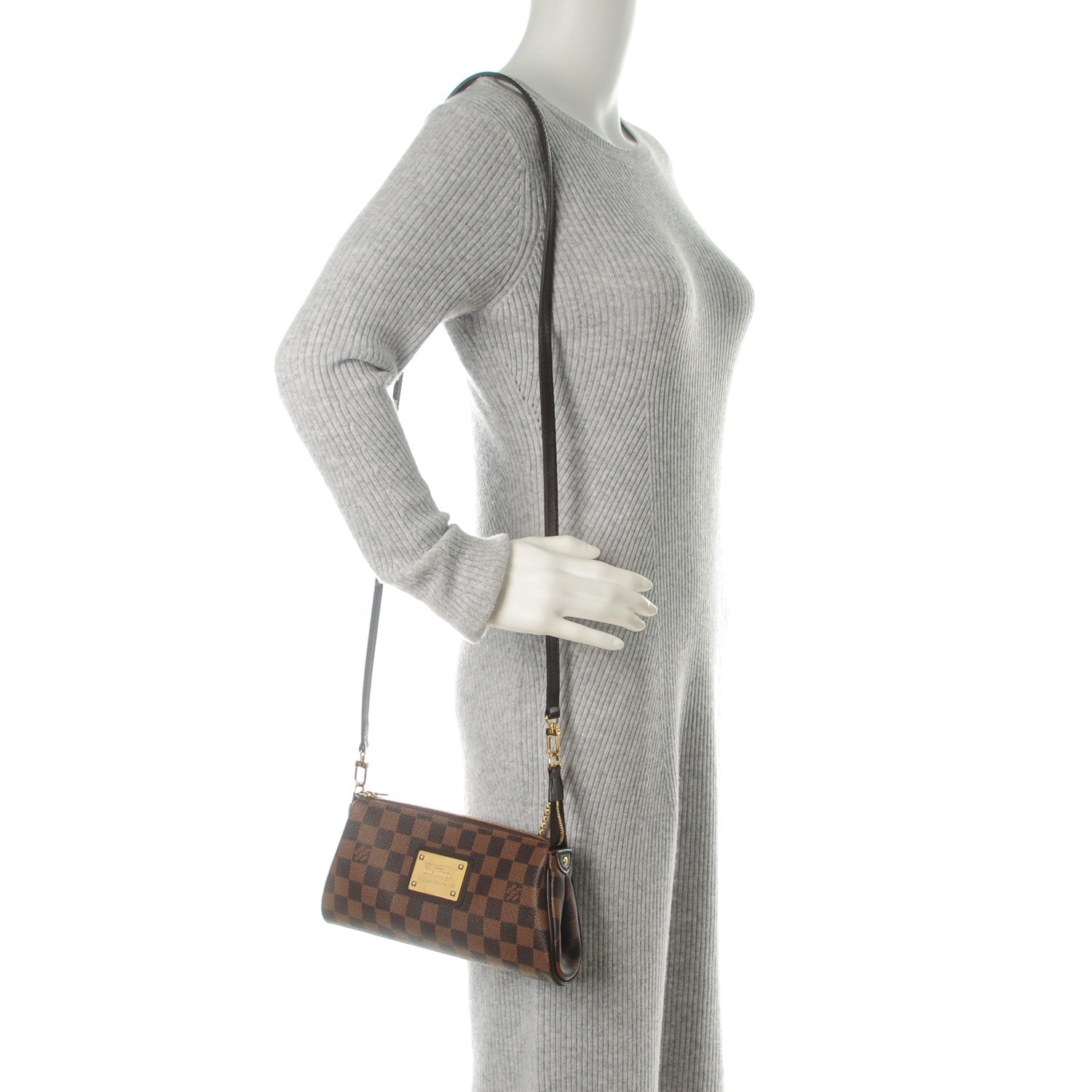 Louis Vuitton Damier Ebene Eva Clutch 2 of 8