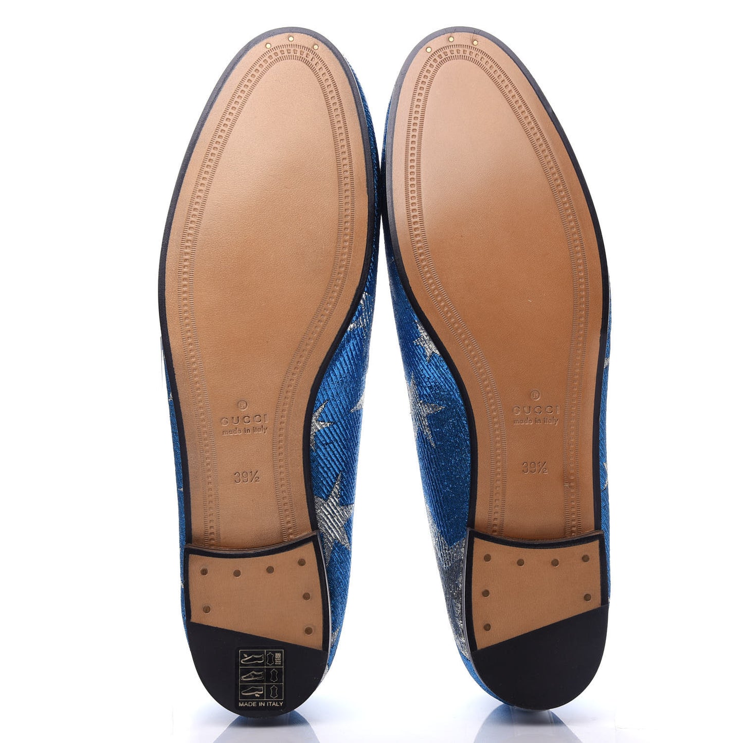 Lurex Calfskin Starry Sky Womens Jordaan Loafers 39.5 Bluette Silver