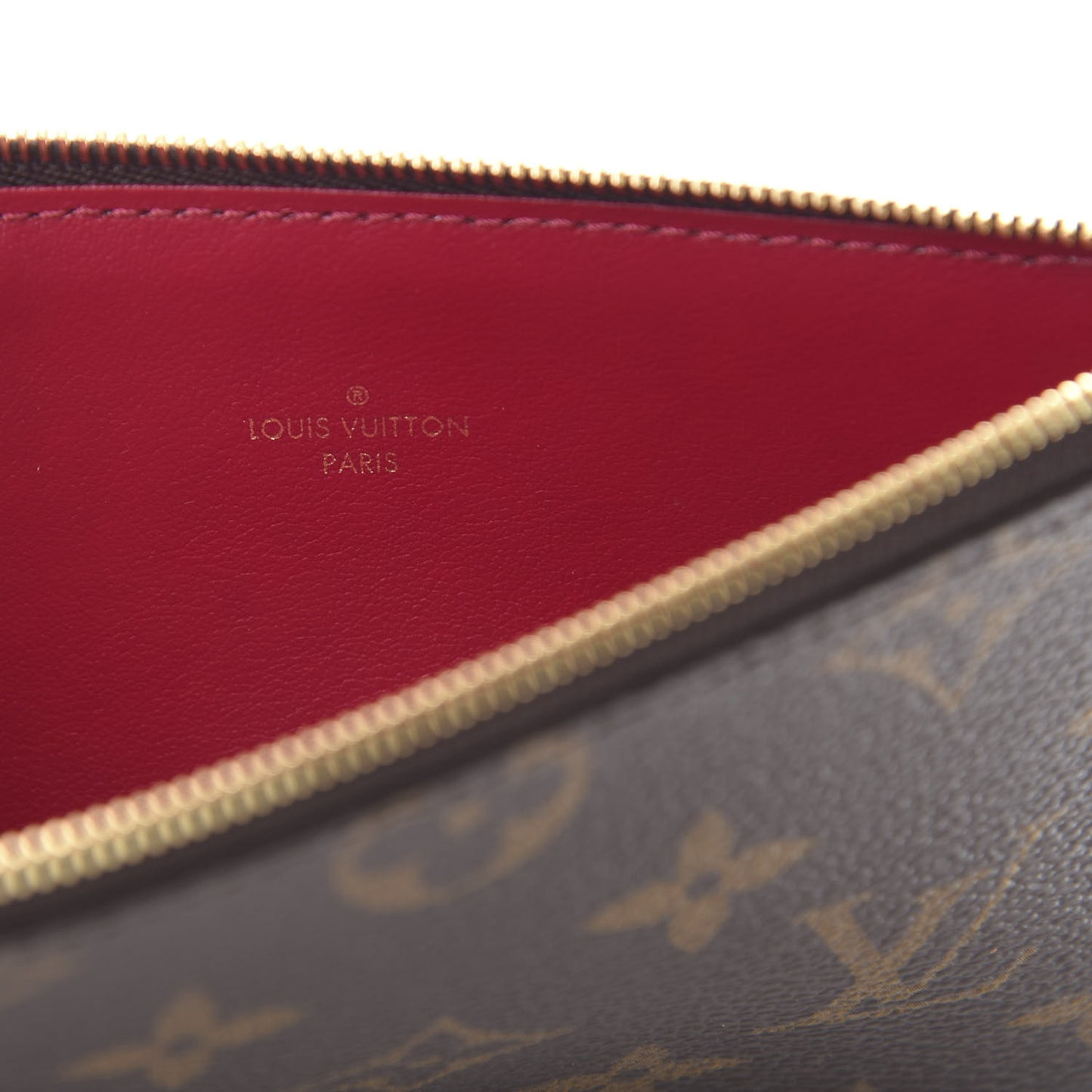 Monogram Felicie Chain Wallet Zippered Insert Fuchsia
