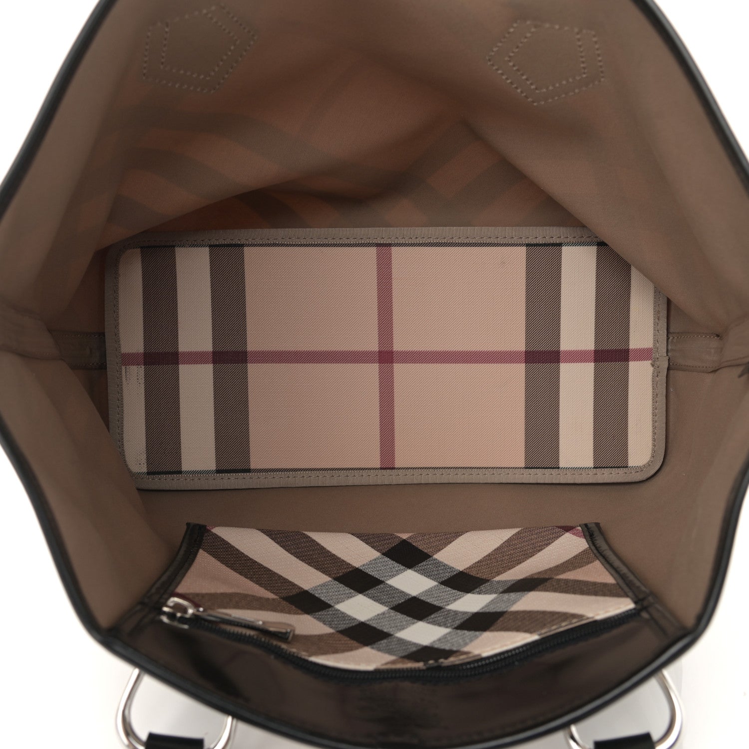 Burberry Nova Check Tote Black 4 of 12