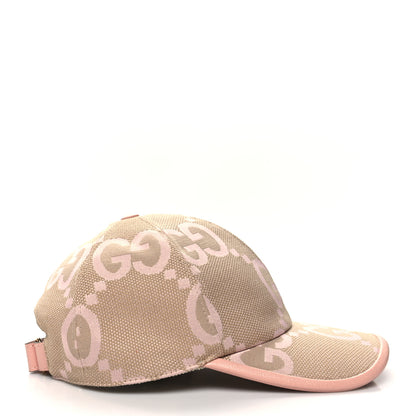 Gucci Monogram Jumbo GG Mosteri Baseball Hat S 56 Beige Light Pink 3 of 10