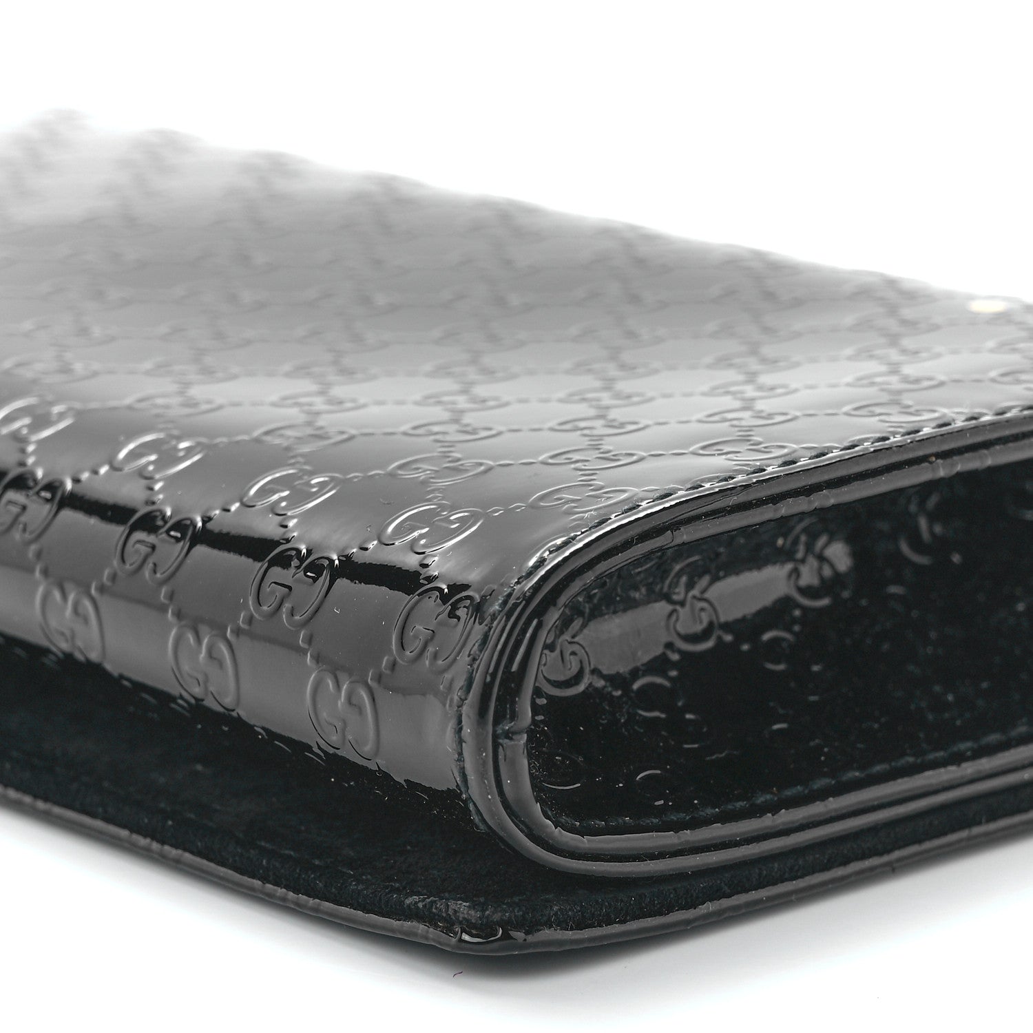 Gucci Patent Microguccissima Small Broadway Clutch Black 12 of 13