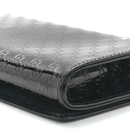 Gucci Patent Microguccissima Small Broadway Clutch Black 12 of 13
