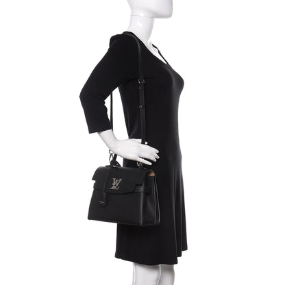 Louis Vuitton Calfskin Lockme Ever BB Black 2 of 12