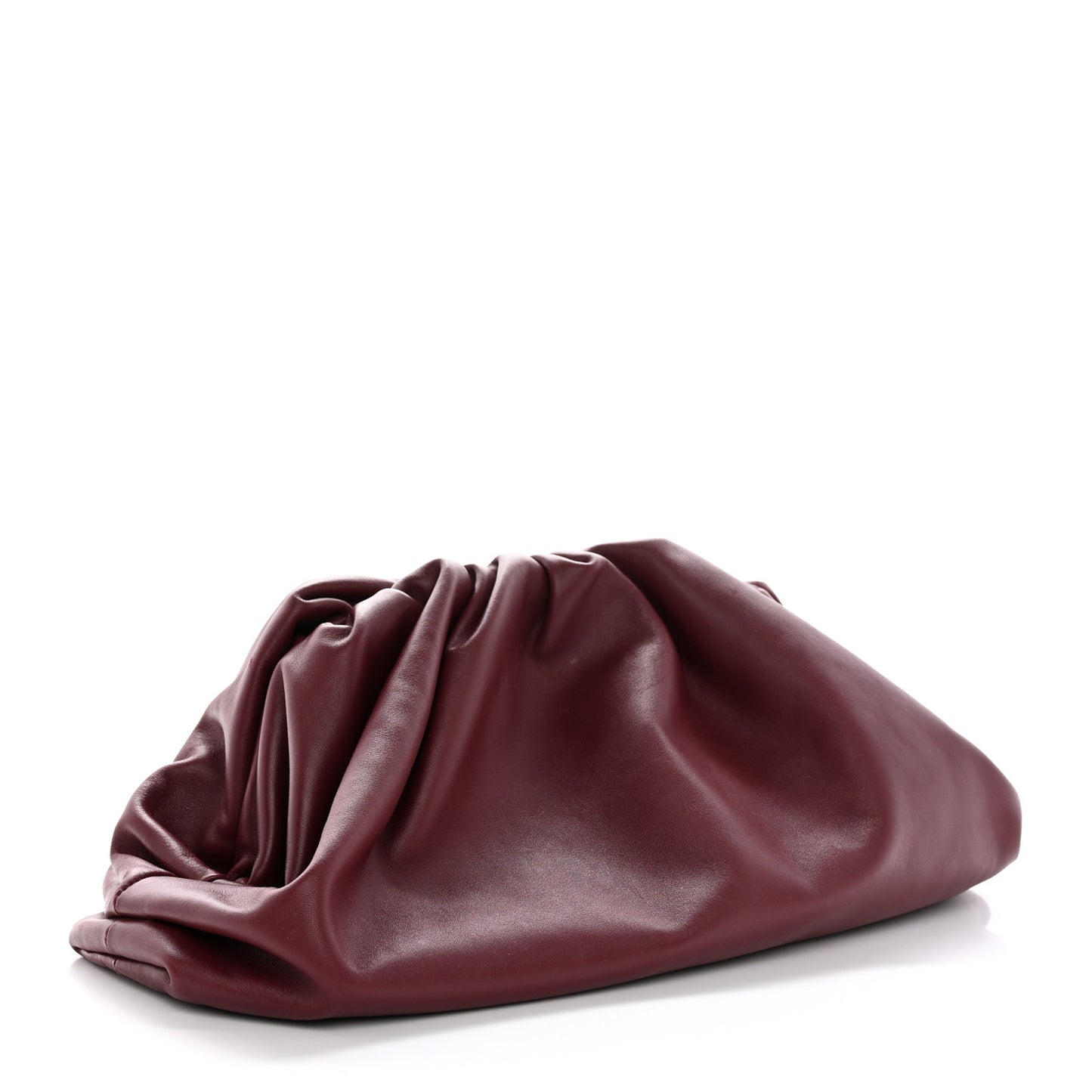 Smooth Butter Calf The Pouch Oversized Clutch Bordeaux