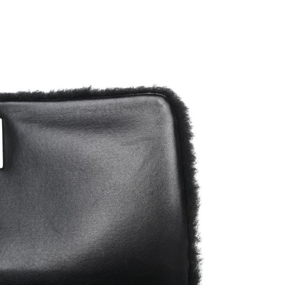 Chanel Shearling Lambskin Medium Chanel 100% Flap Black 13 of 14