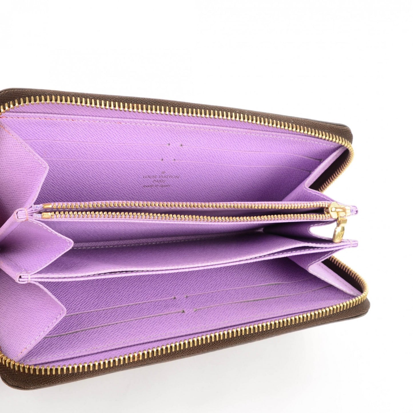 Damier Ebene Illustre Zippy Wallet Violet