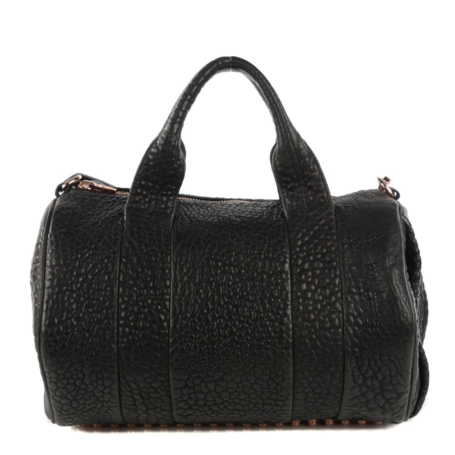 Alexander Wang Pebbled Lambskin Rocco Black Rose Gold Hardware 1 of 7