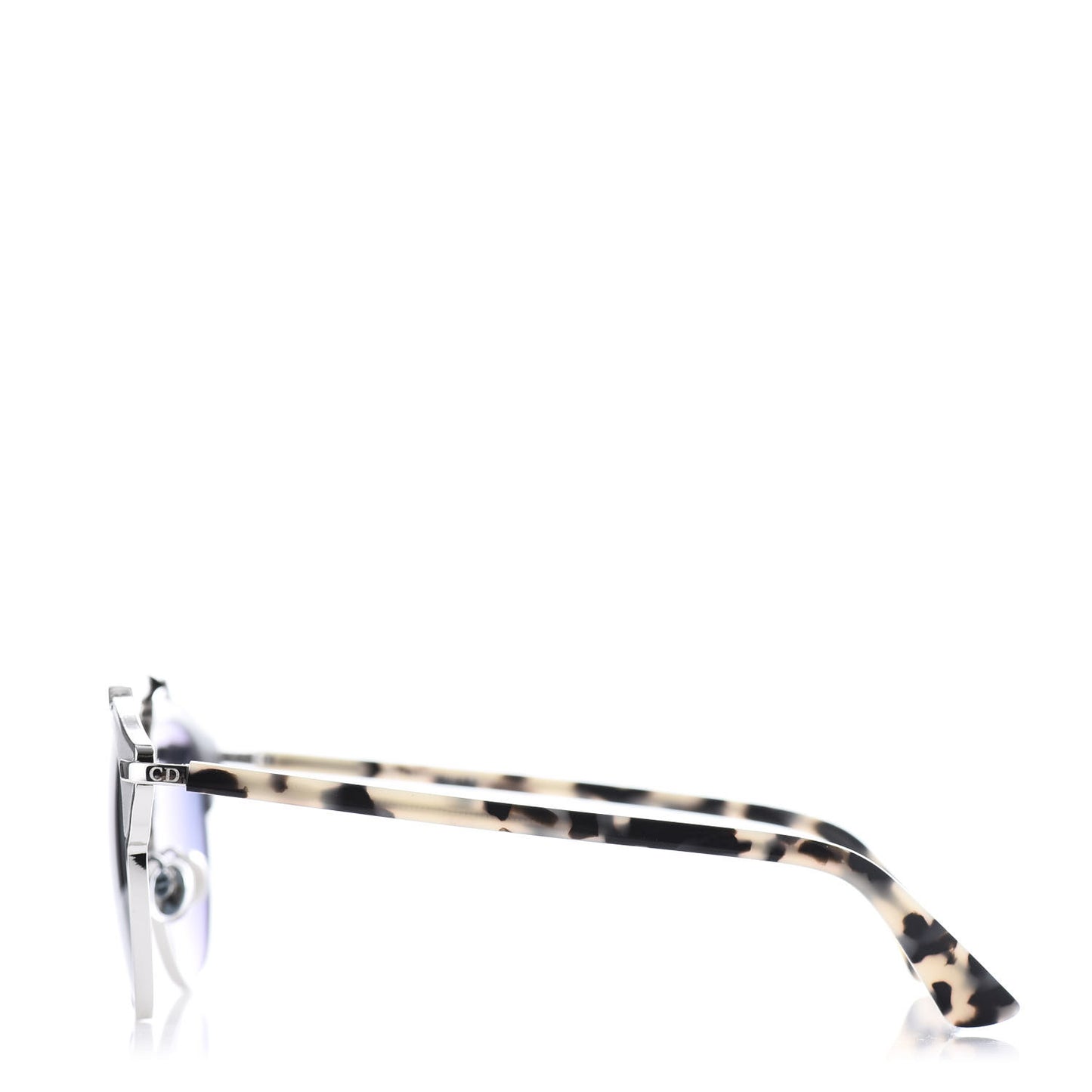 Metal Lambskin Mirrored So Real Sunglasses Blue Tortoise