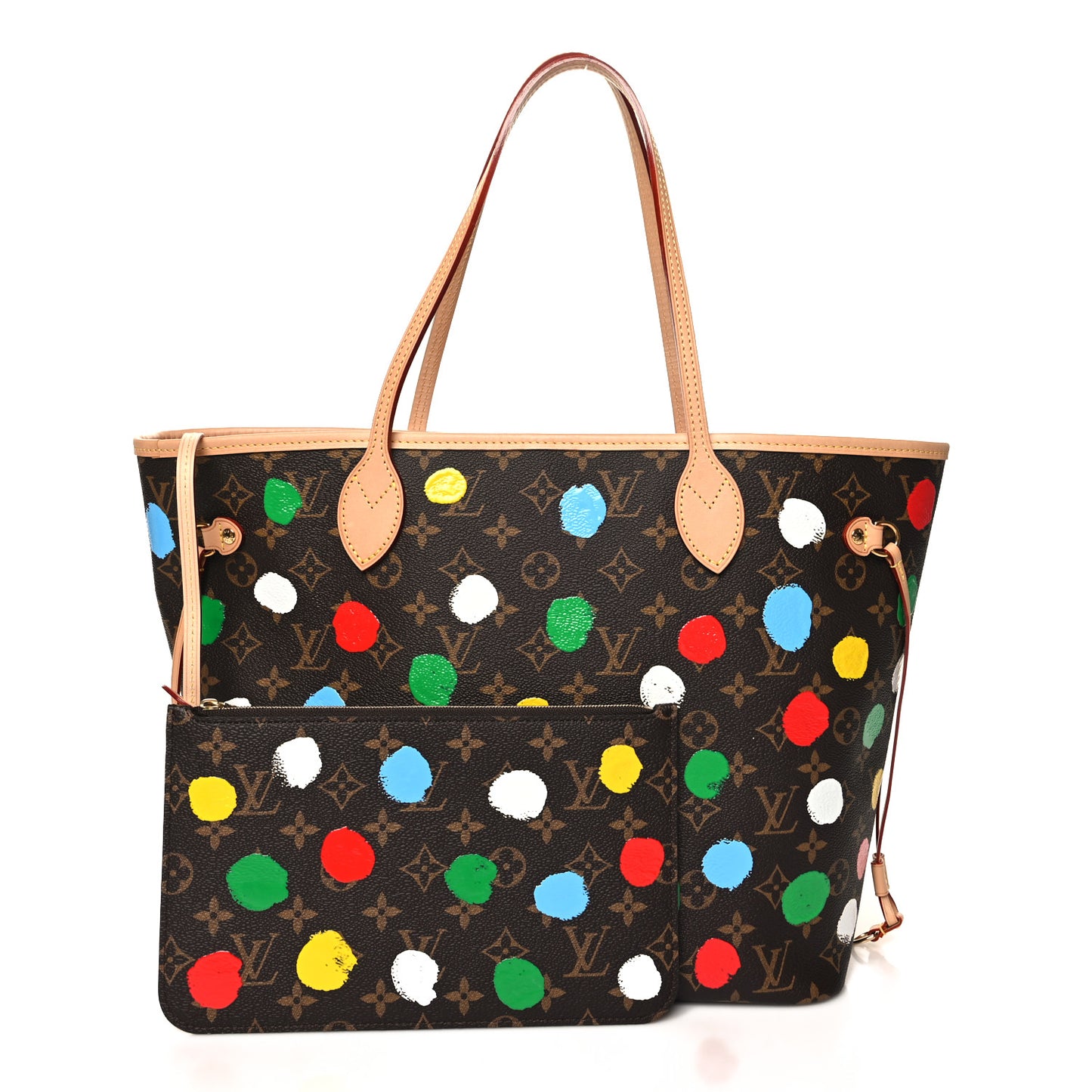 LV X YK Monogram Dots Neverfull MM