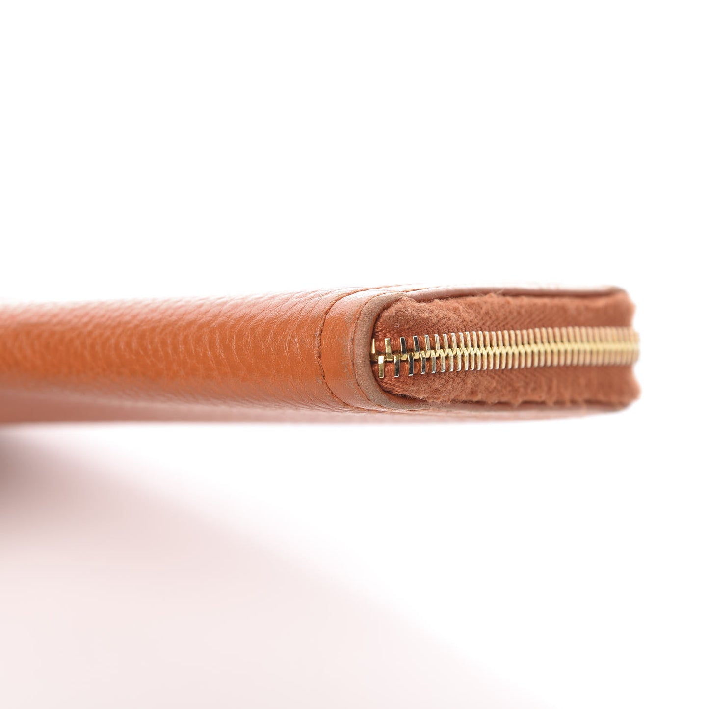 Vitello Daino 2/3 Zip Continental Wallet Papaya