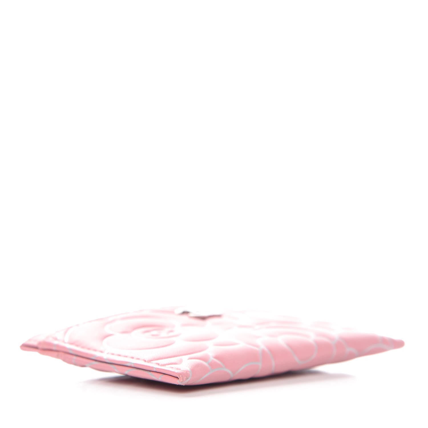 Chanel Lambskin Camellia Embossed Card Holder Pink 4 of 9