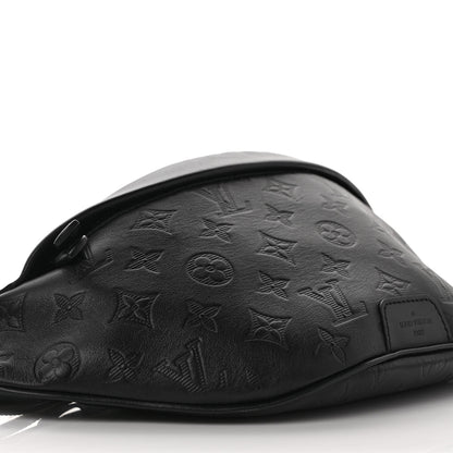 Louis Vuitton Calfskin Monogram Shadow Discovery Bumbag Black 7 of 9