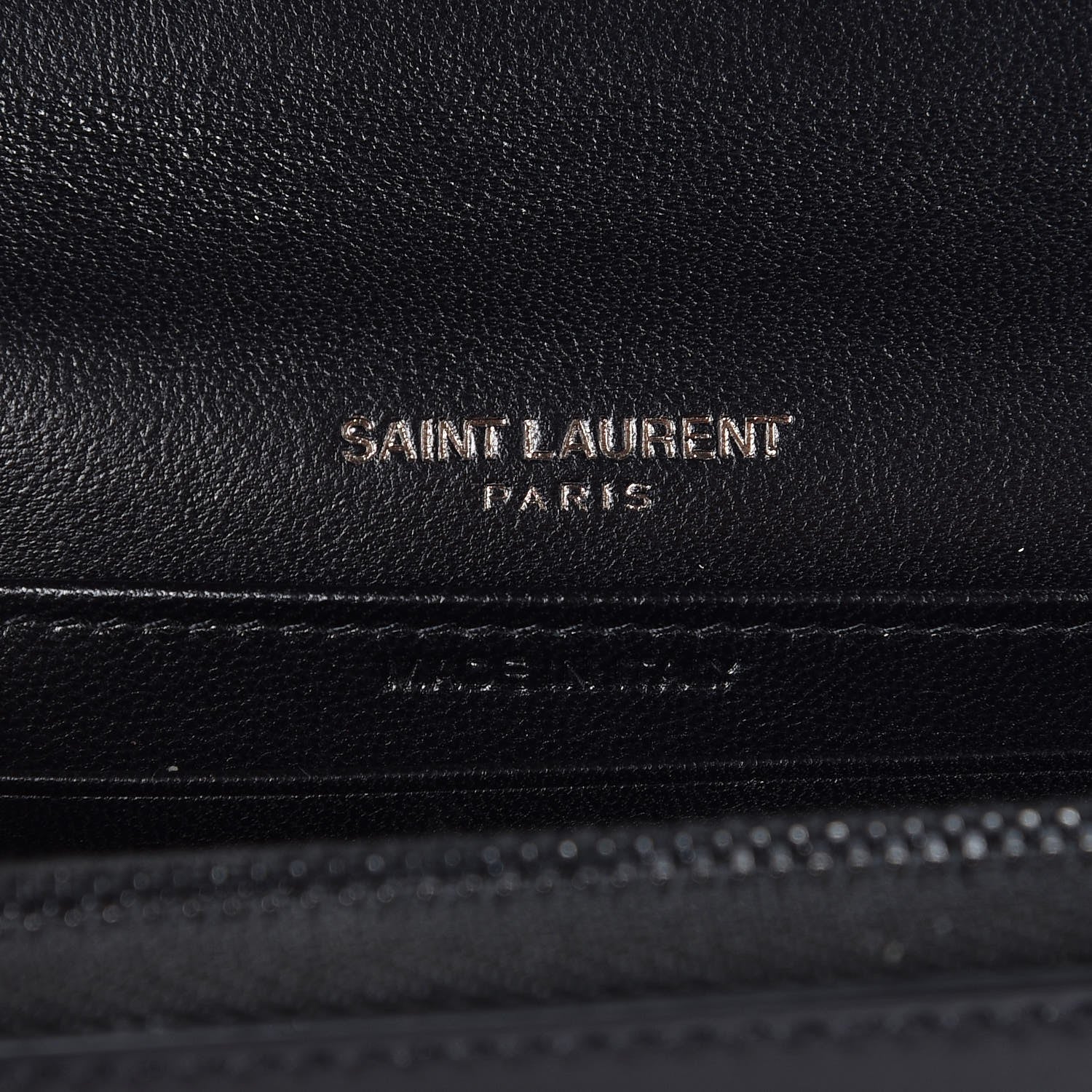 Saint Laurent Snakeskin Two Tone Monogram Toy Kate Strap Wallet Nero Black Fuchsia 6 of 7