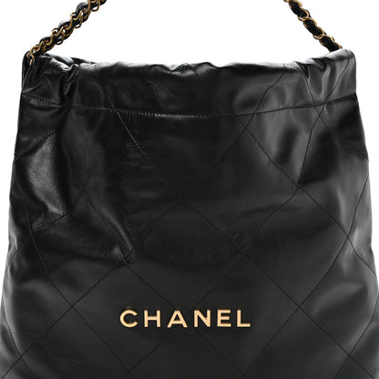 Chanel Shiny Calfskin Quilted Chanel 22 Black 9 of 11