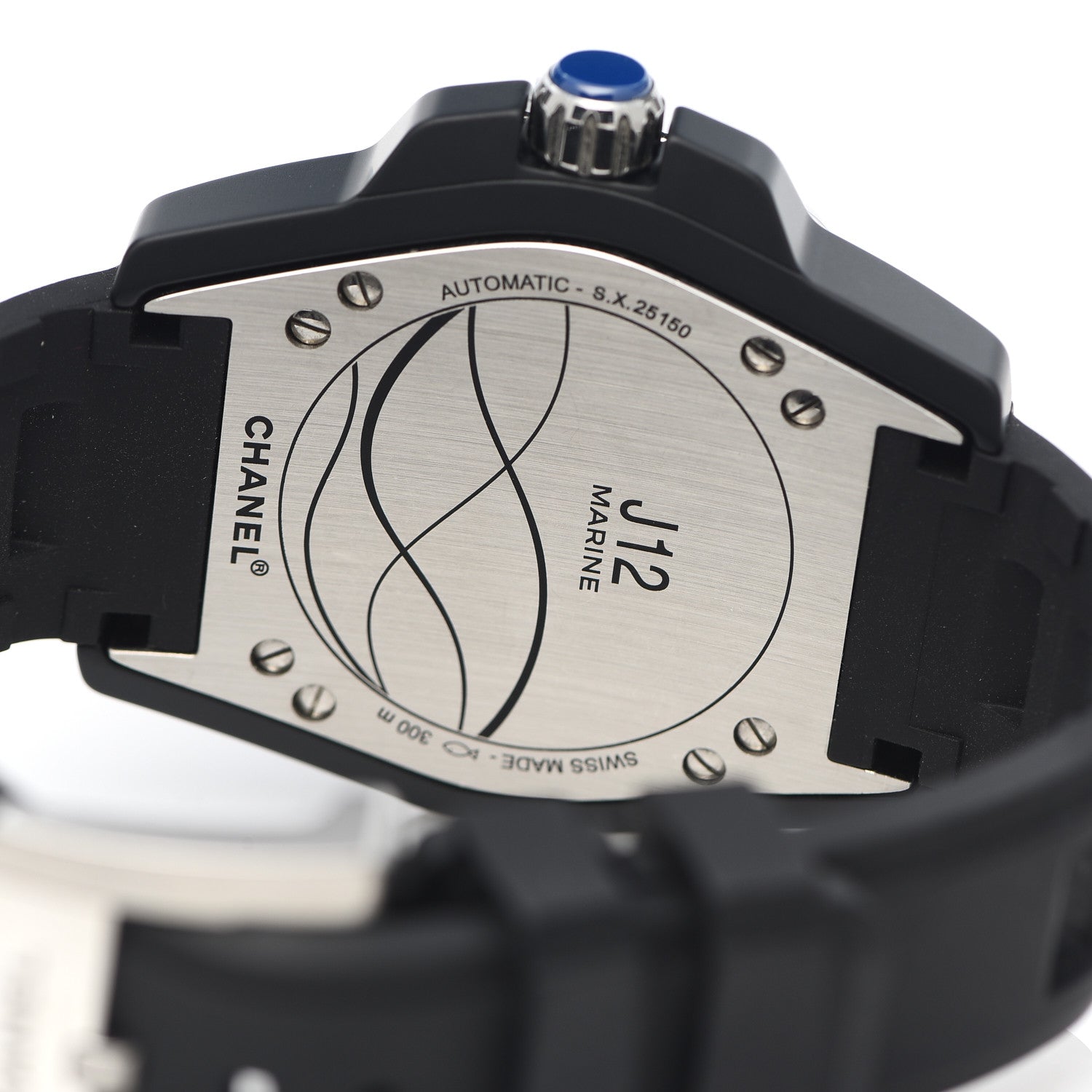 Chanel Stainless Steel Ceramic Rubber 41mm J12 Marine Automatic Watch Black 5 of 5