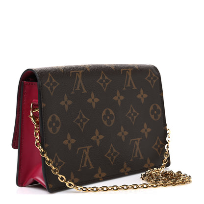 Louis Vuitton Monogram Flore Chain Wallet Fuchsia 3 of 9