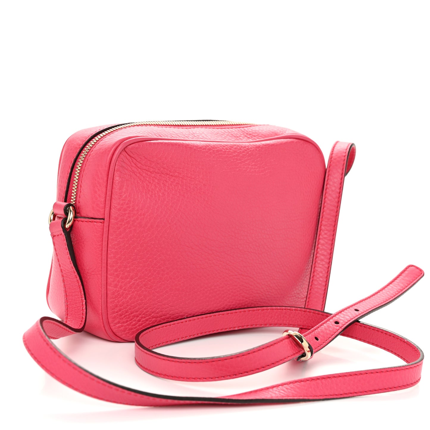 Pebbled Calfskin Small Soho Disco Bag Pink