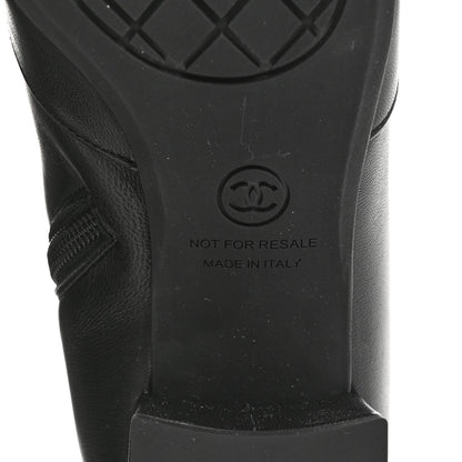 Chanel Stretch Lambskin Cap Toe CC Short Boots 38 Black 7 of 8