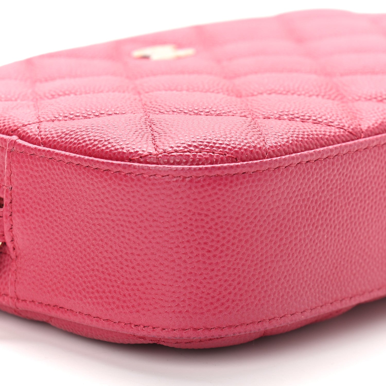 Chanel Caviar Quilted Camera Case Dark Pink 7 of 8