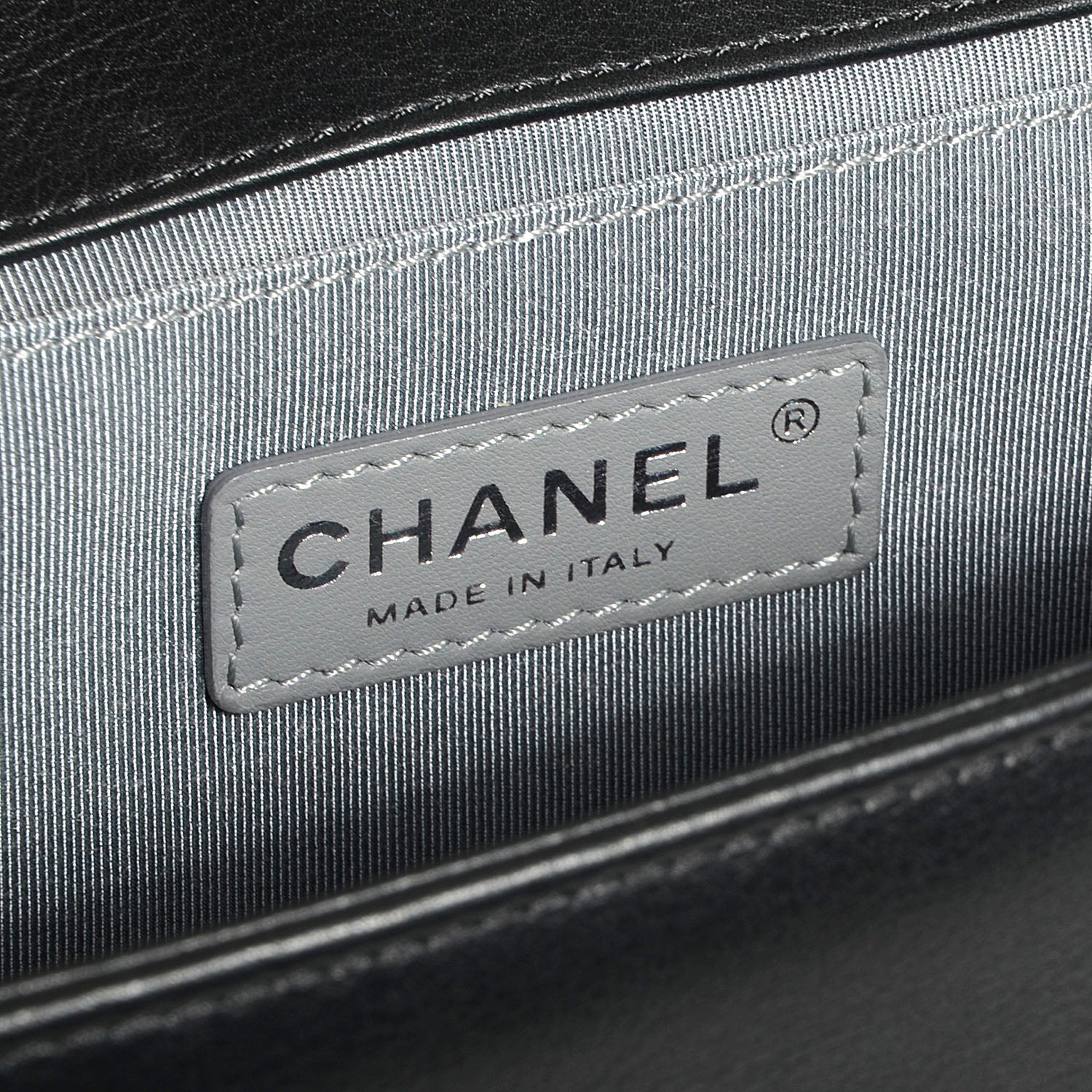 Chanel Calfskin Chevron Medium Boy Flap Black 7 of 8