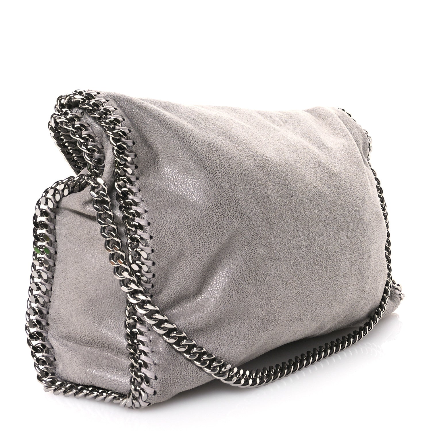 Stella McCartney Shaggy Deer Falabella Fold Over Tote Light Grey 3 of 10