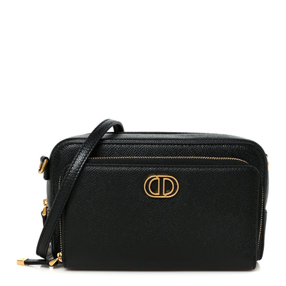 Christian Dior Grained Calfskin Caro Double Pouch Black 1 of 10