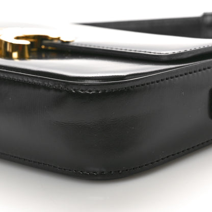 Celine Shiny Calfskin Triomphe Shoulder Bag Black 10 of 12