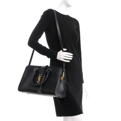 Saint Laurent Smooth Calfskin Medium Monogram Cabas Black 2 of 8