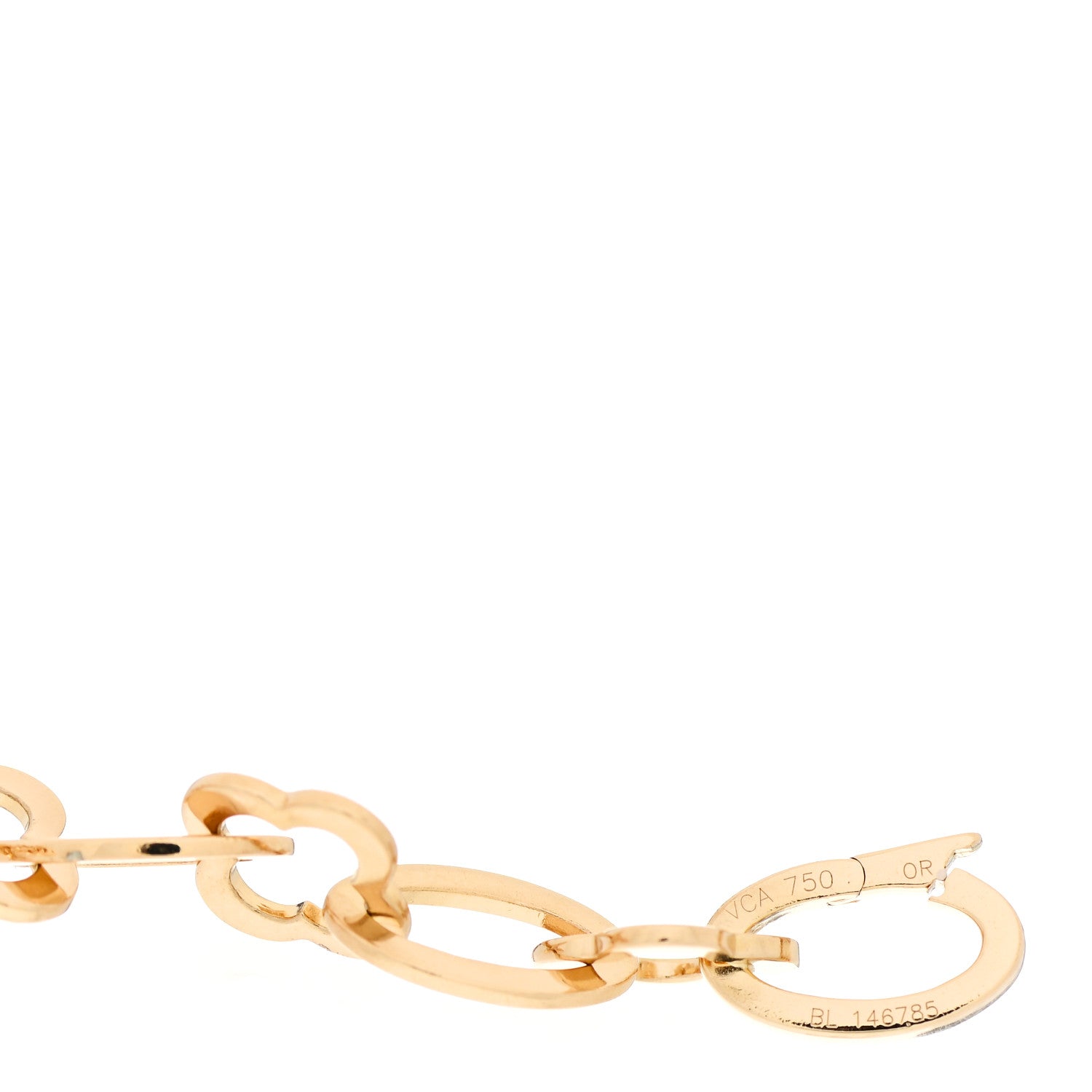 Van Cleef & Arpels 18K Yellow Gold Byzantine Alhambra Link Bracelet 3 of 3