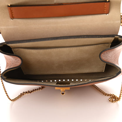 Chloe Calfskin Perforated Drew Shoulder Bag Caramel 4 of 8