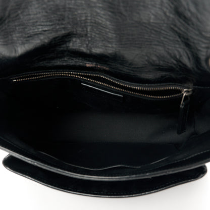 Saint Laurent Crinkled Calfskin Matelasse Monogram Medium Niki Chain Satchel Black 5 of 11