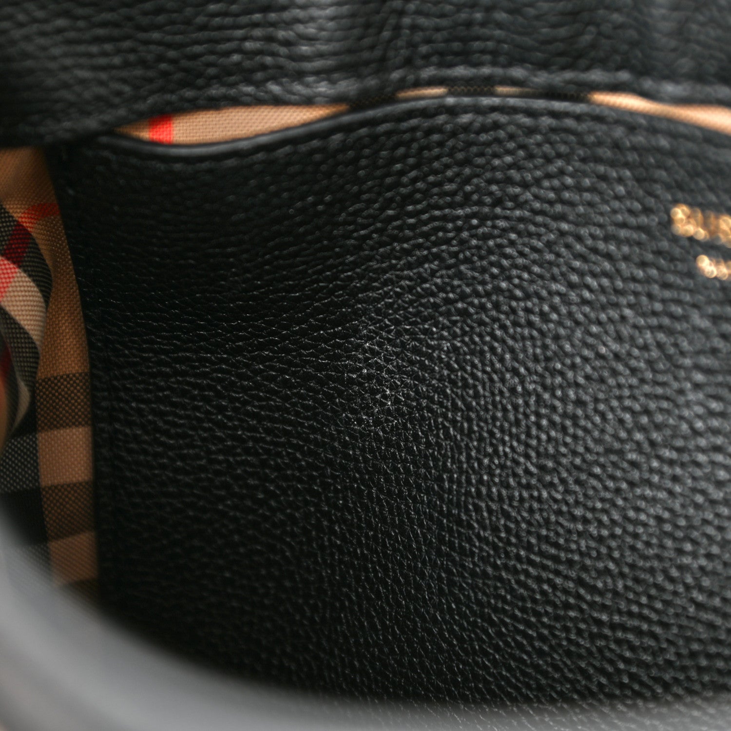 Burberry Grainy Calfskin Vintage Check Note Crossbody Bag Black 9 of 9