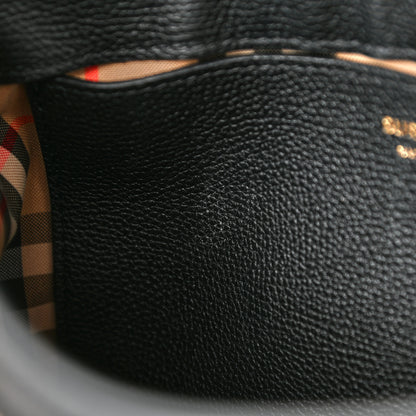 Burberry Grainy Calfskin Vintage Check Note Crossbody Bag Black 9 of 9