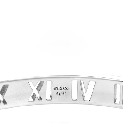 Tiffany Sterling Silver Atlas Pierced Hinged Bangle Bracelet 3 of 3