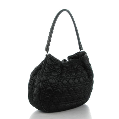 Christian Dior Satin Cannage Charming Hobo Black 3 of 8