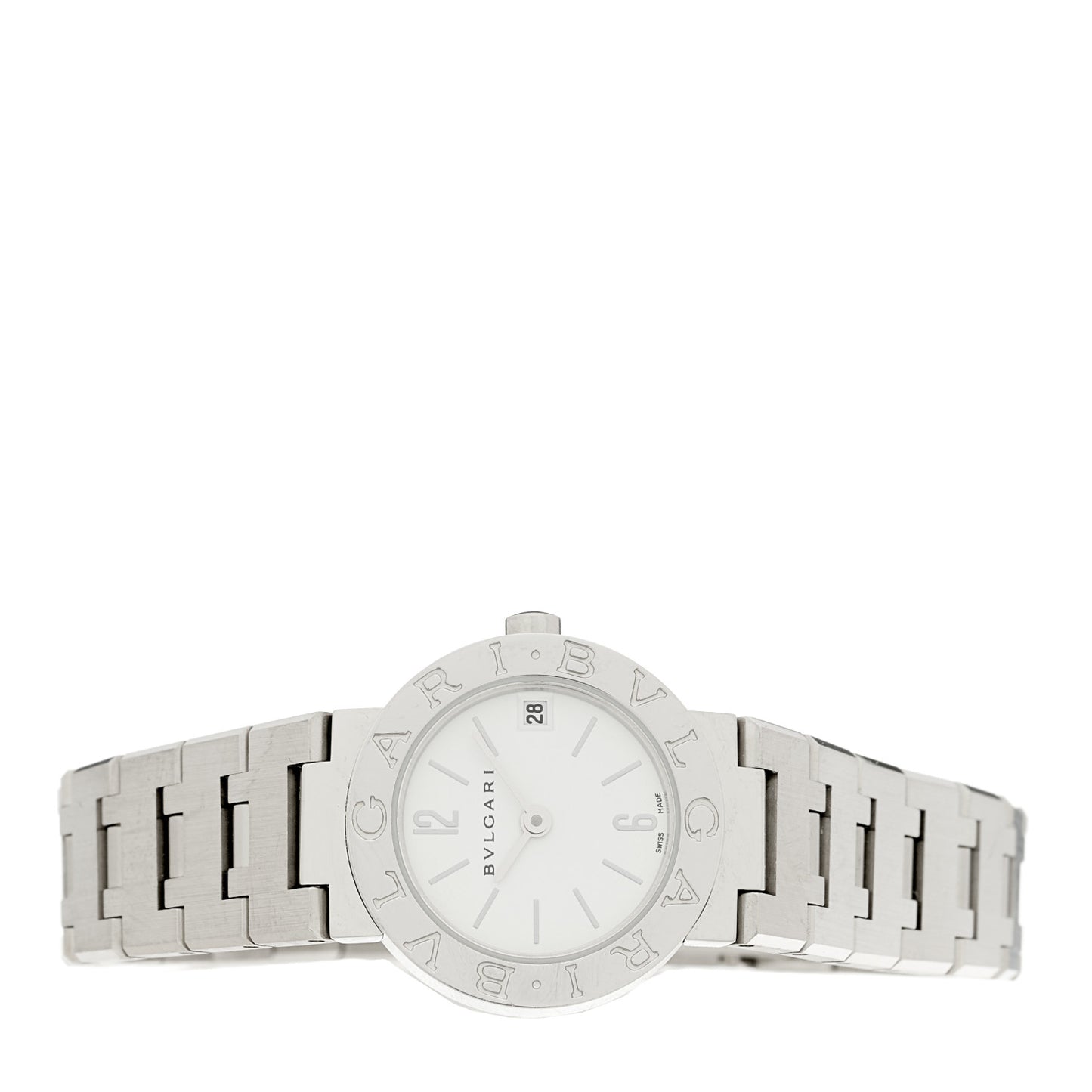 Stainless Steel 23mm Quartz Watch  White