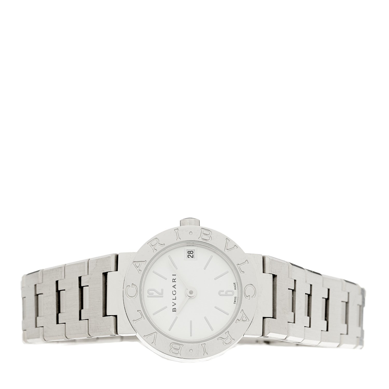 Bulgari Stainless Steel 23mm Quartz Watch  White 2 of 4